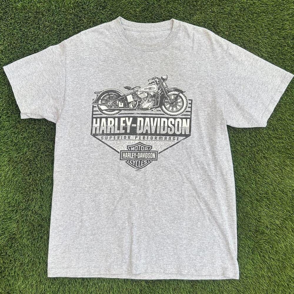 harley davidson grey t-shirt size large. tag missing.